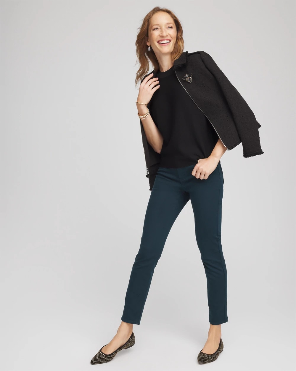 Chico's Discount | Dolman Sleeve Crew Neck Pullover Sweater