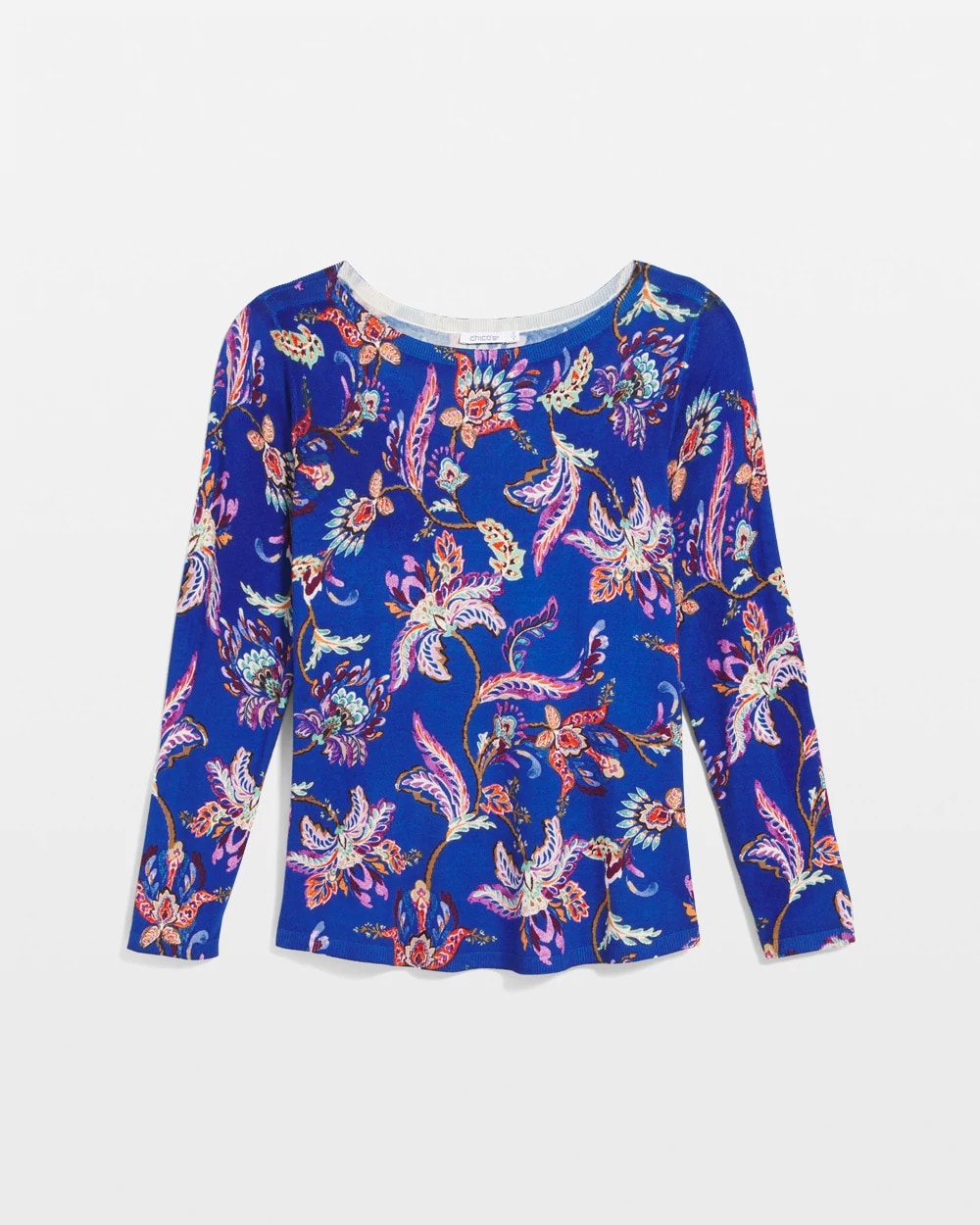 Chico's Recommended | Ella Boatneck Printed Pullover Sweater