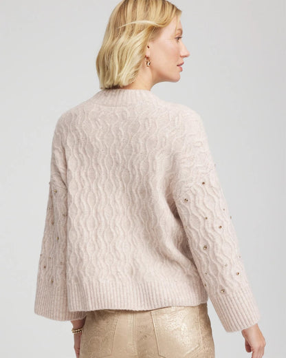 Chico's Smart Buy | Sequined Cable Knit Sweater