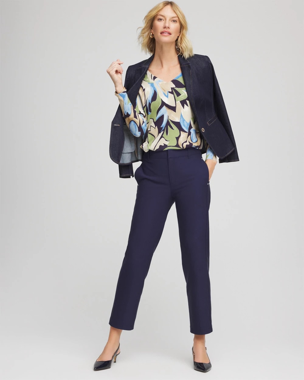 Chico's Great Value | Ella Bloom V-Neck Pullover Sweater