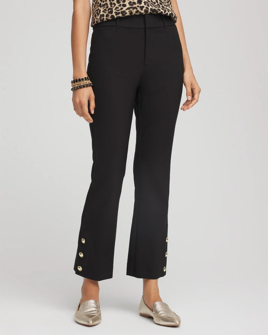 Chico's Trending | Bi-Stretch Flared Button-Hem Cropped Pants