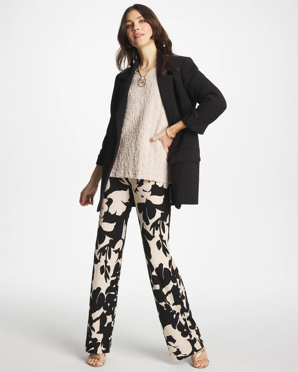 Chico's Popular | Shadow Blossom Matte Jersey Pants