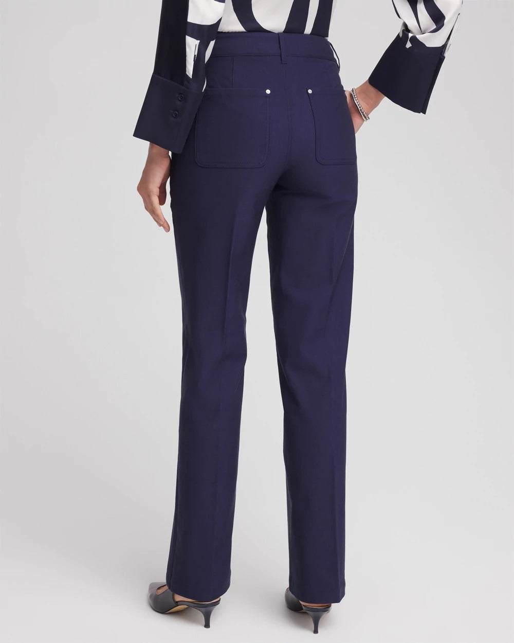 Chico's Great Value | Cotton Straight-Leg Trousers