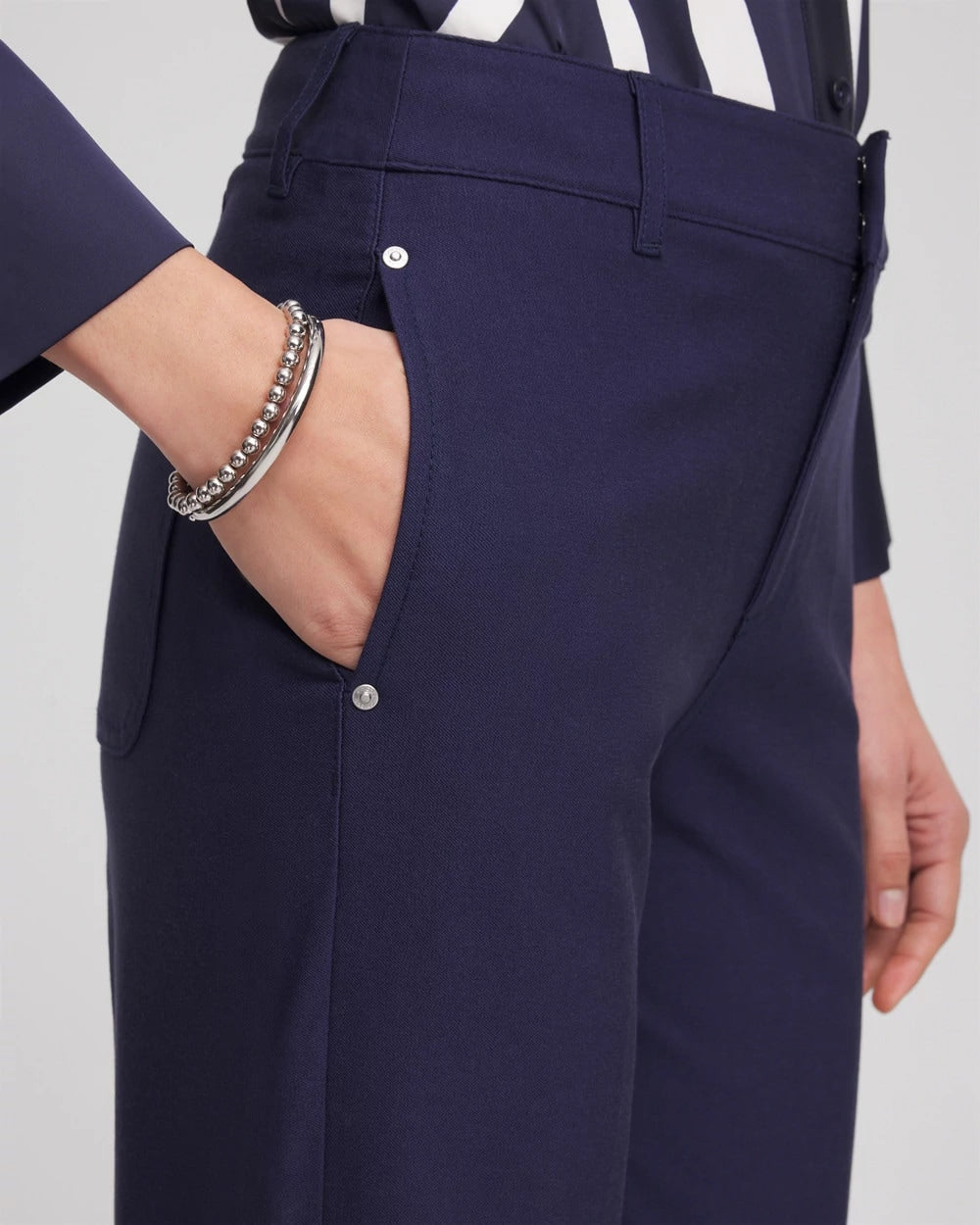 Chico's Great Value | Cotton Straight-Leg Trousers