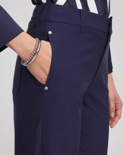 Chico's Great Value | Cotton Straight-Leg Trousers