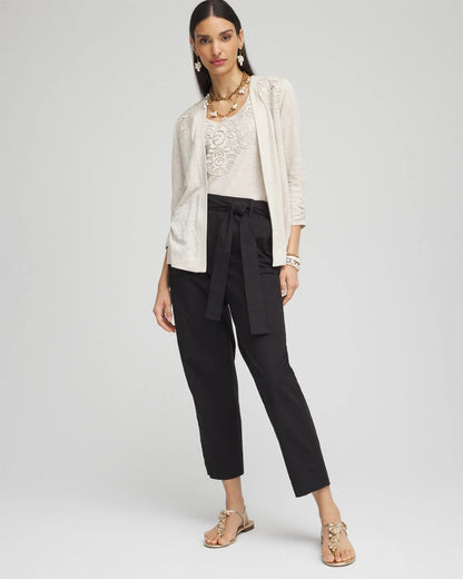 Chico's Trusted | Poplin Pull-On Tapered-Leg Cropped Pants