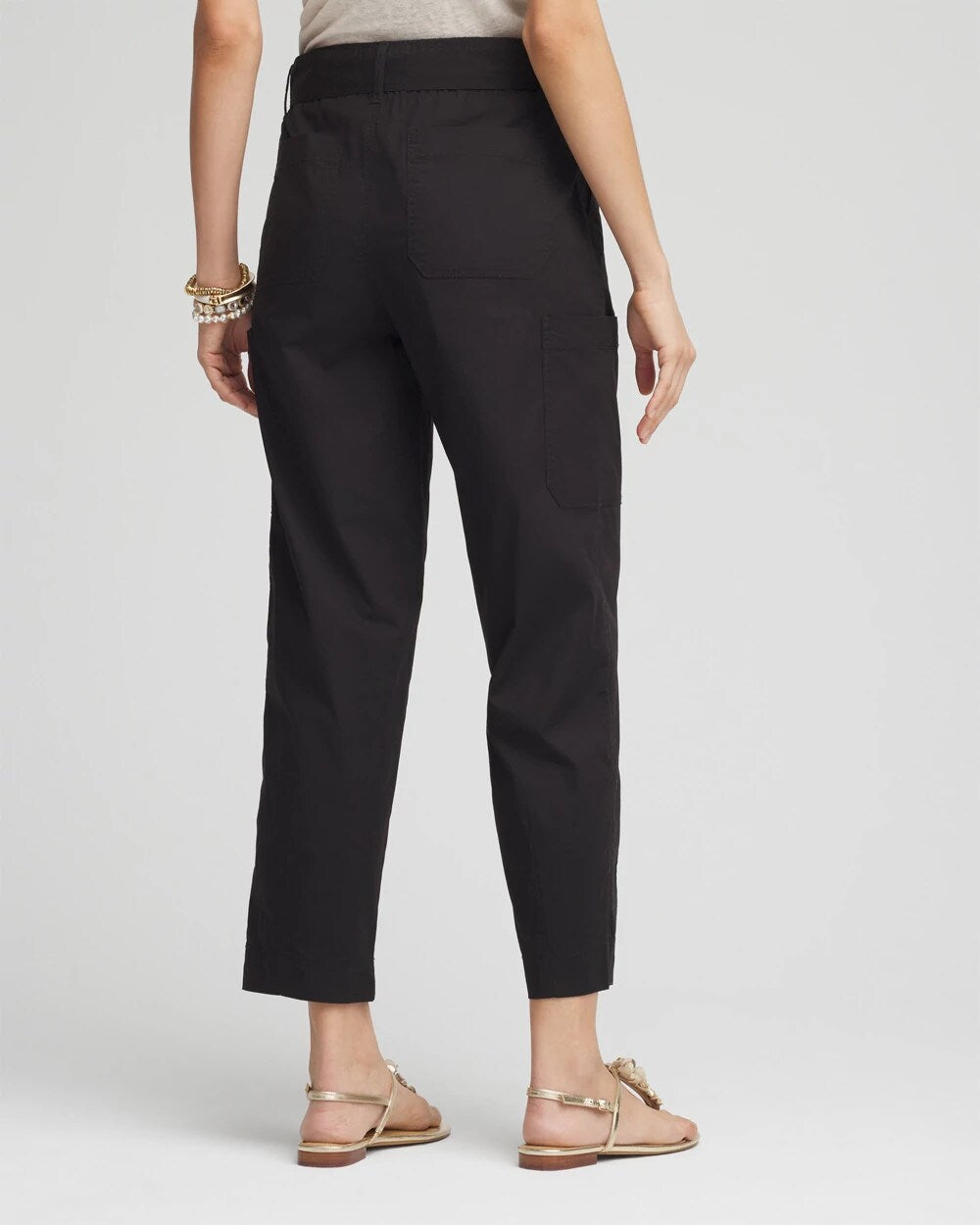 Chico's Trusted | Poplin Pull-On Tapered-Leg Cropped Pants