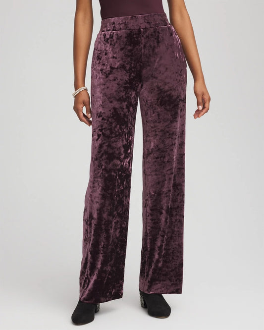 Chico's Great Value | Crushed Velvet Wide-Leg Pants