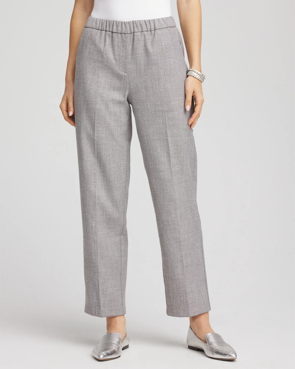 Chico's Customer Favorite | Shimmer Straight Tapered Ankle Pants