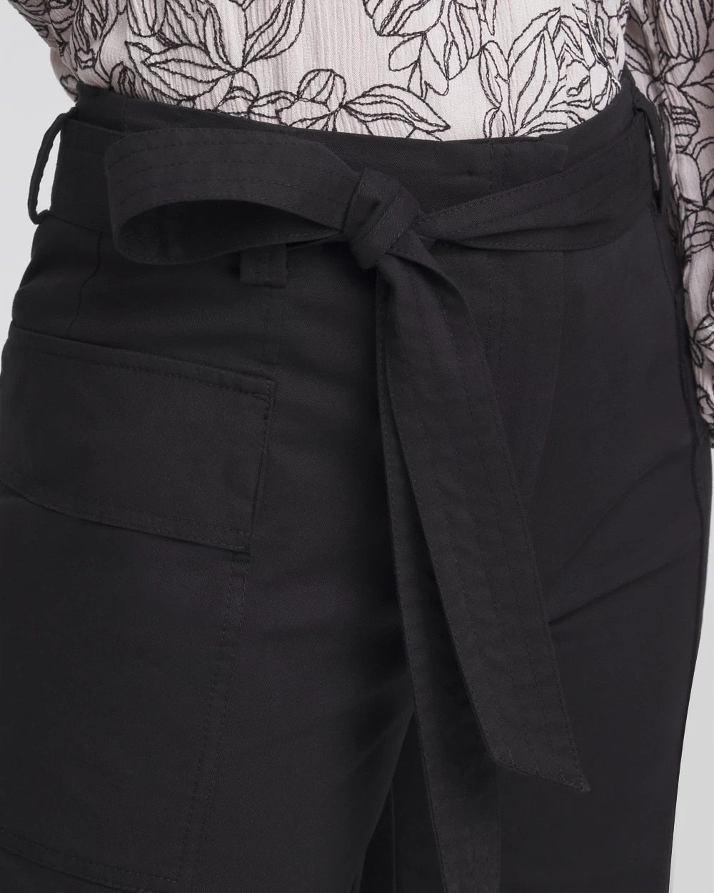 Chico's Classic | Belted Twill Utility Cropped Pants