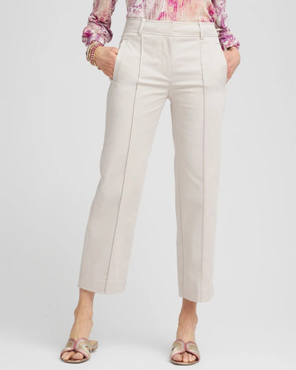 Chico's Discount | Stretch Sateen Straight Cropped Pants