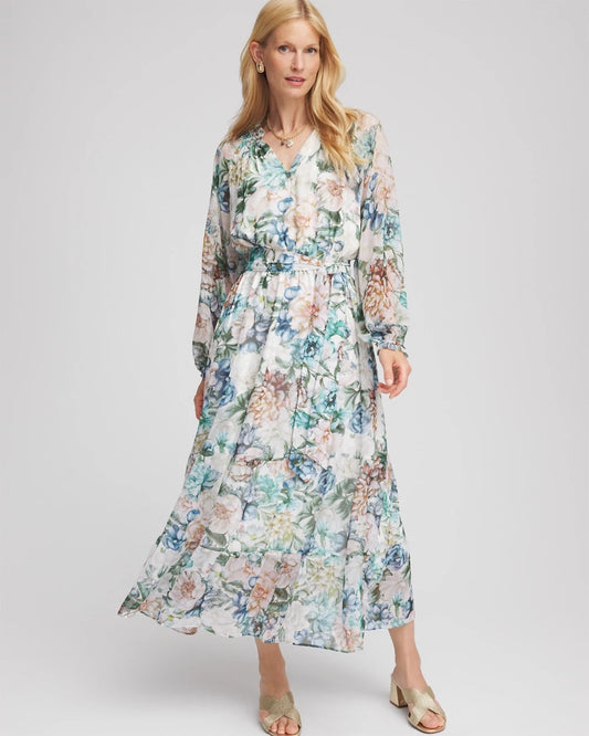 Chico's Sale | Georgette Tie-Front Maxi Dress