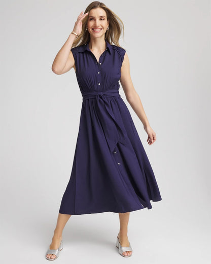 Chico's Classic | Smocked-Waist Shirtdress