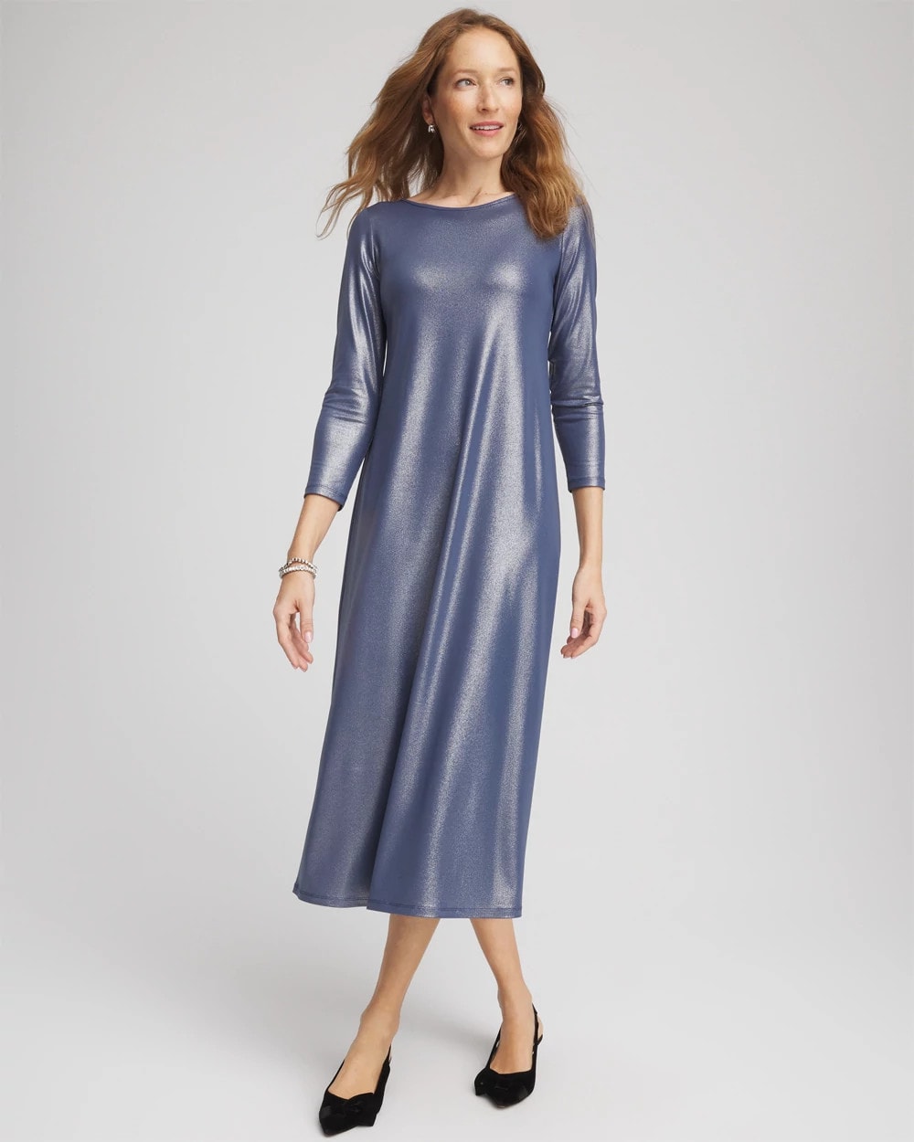 Chico's Great Value | Foiled Jersey Knit Maxi Dress