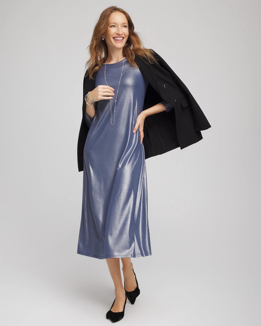 Chico's Great Value | Foiled Jersey Knit Maxi Dress