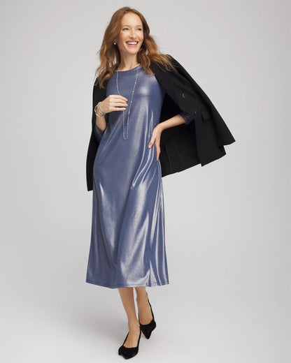 Chico's Great Value | Foiled Jersey Knit Maxi Dress
