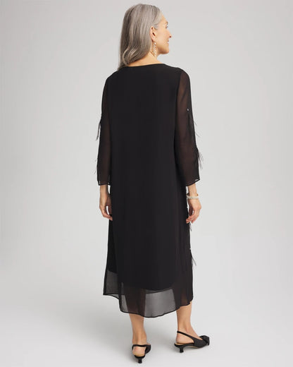 Chico's Top Pick | Feathered Georgette Popover Dress