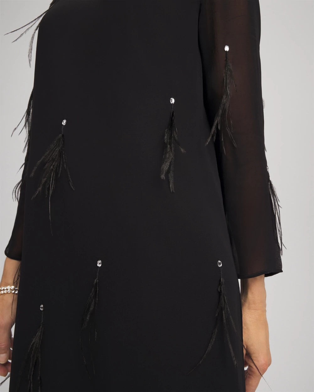 Chico's Top Pick | Feathered Georgette Popover Dress
