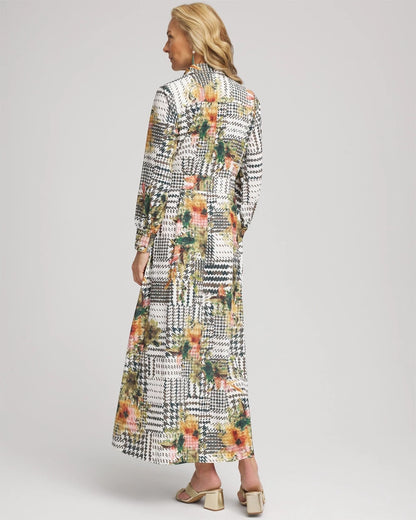 Chico's Special Offer | Artisanal Floral Print  Maxi Shirtdress