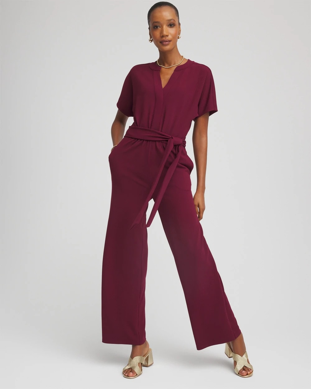 Chico's Smart Buy | Belted Dolman-Sleeve Jumpsuit