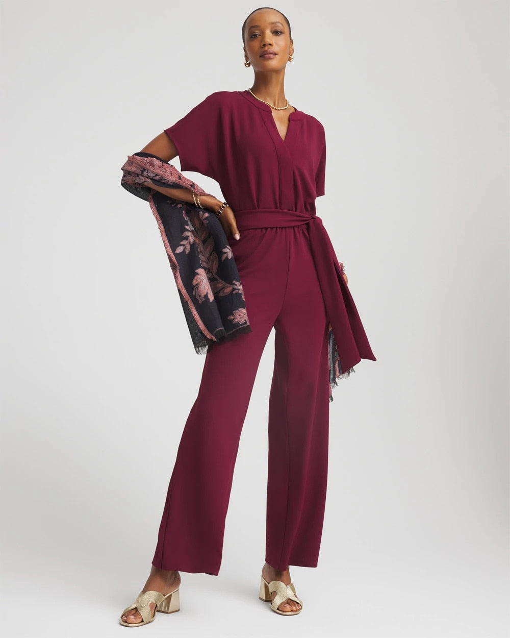 Chico's Smart Buy | Belted Dolman-Sleeve Jumpsuit