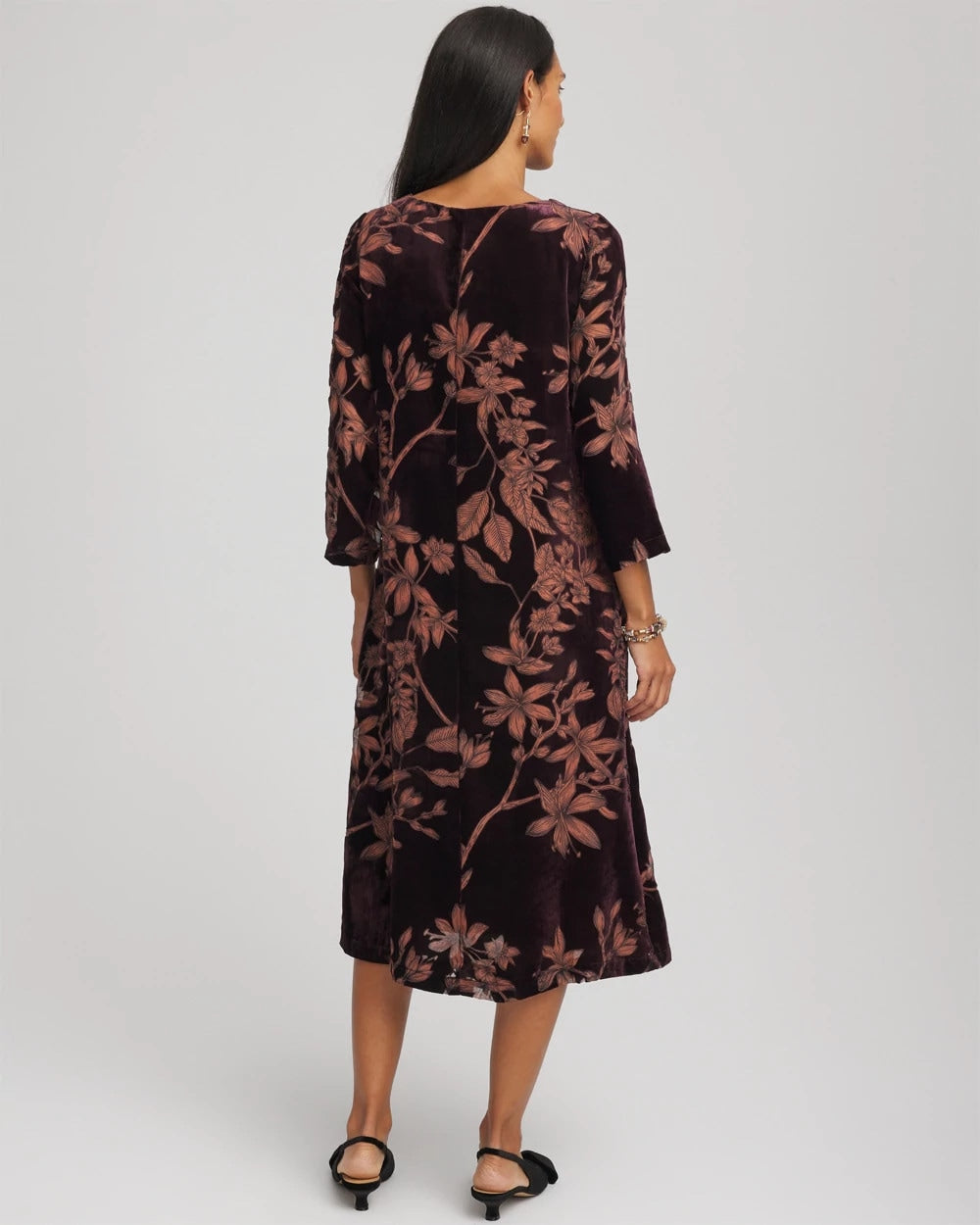 Chico's Sale | Burnout Velvet Midi Dress