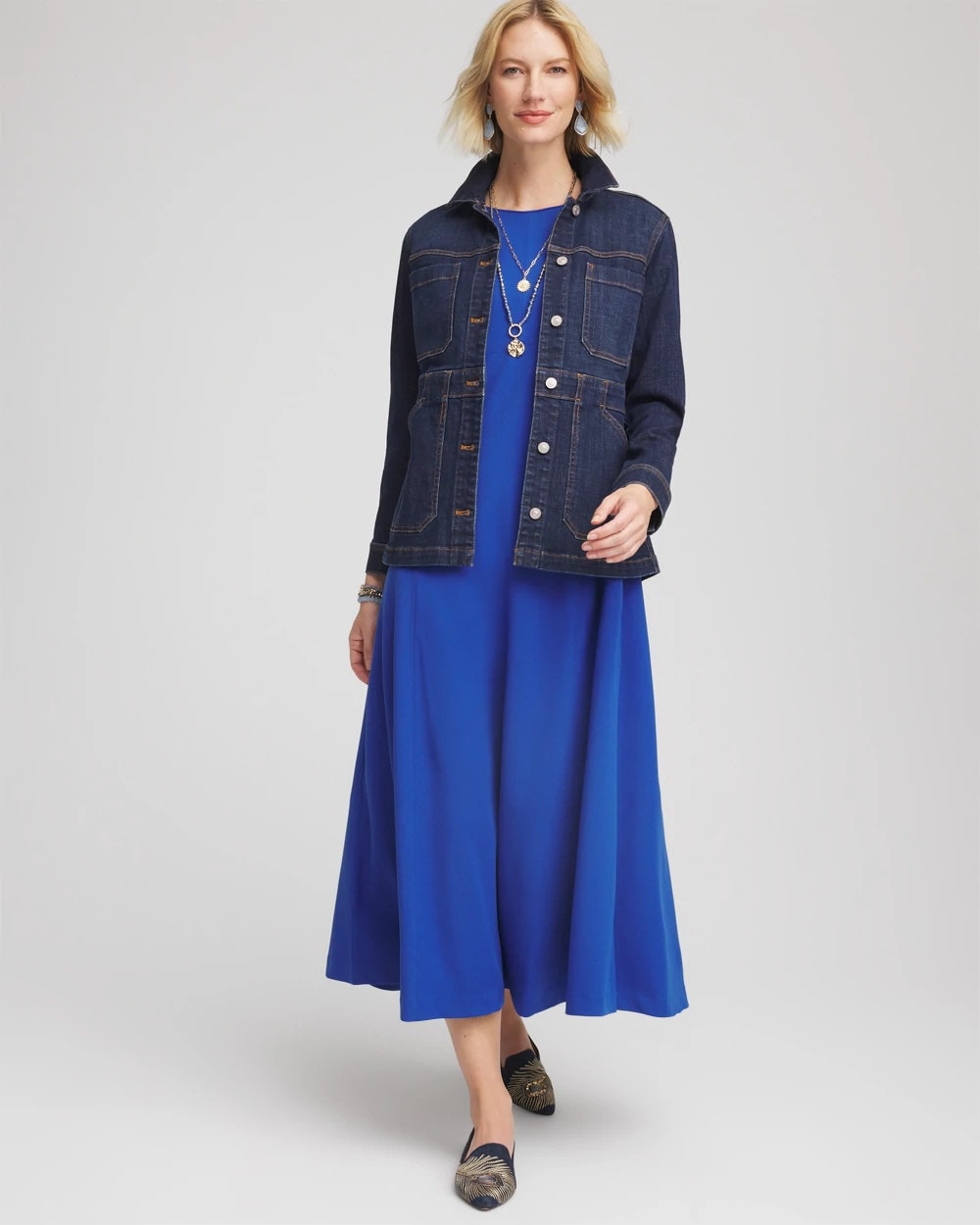 Chico's Everyday | Seamed Crepe Maxi Dress