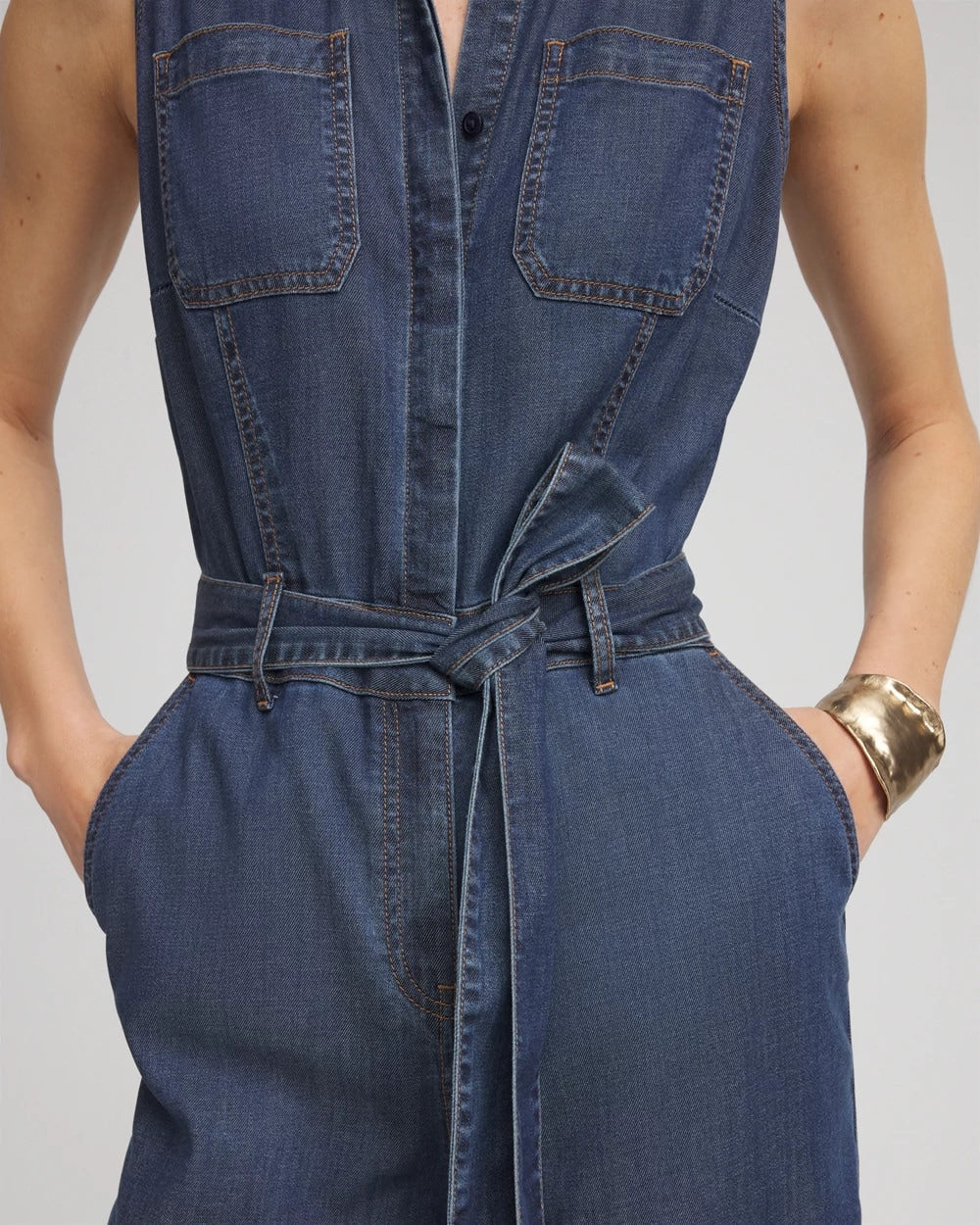 Chico's Quality | Denim Wide-Leg Jumpsuit