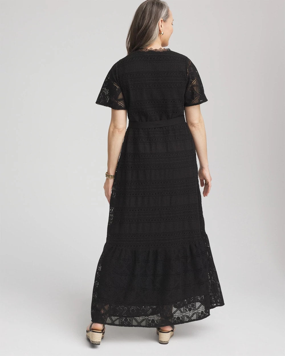 Chico's Premium | Petite Crochet-Lace Maxi Dress