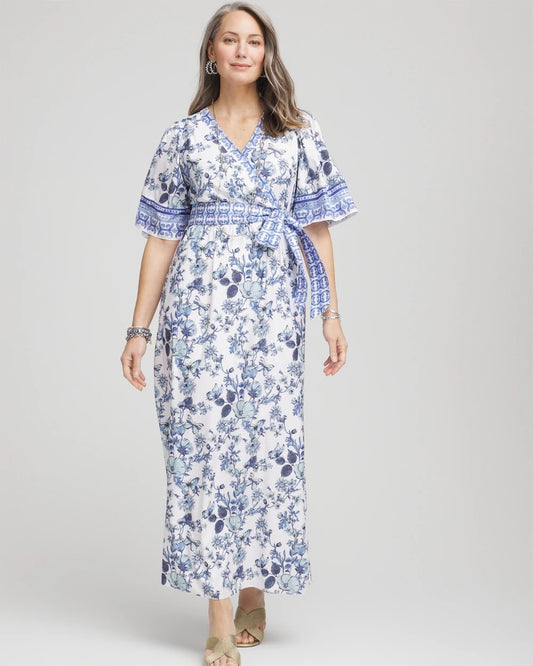 Chico's Featured | Surplice Matte Satin Maxi Dress