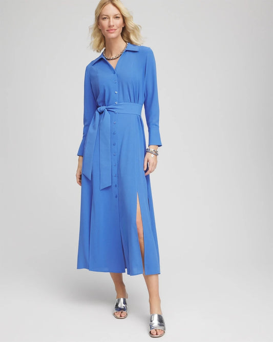 Chico's Best Price | Belted Split Hem Maxi Shirtdress