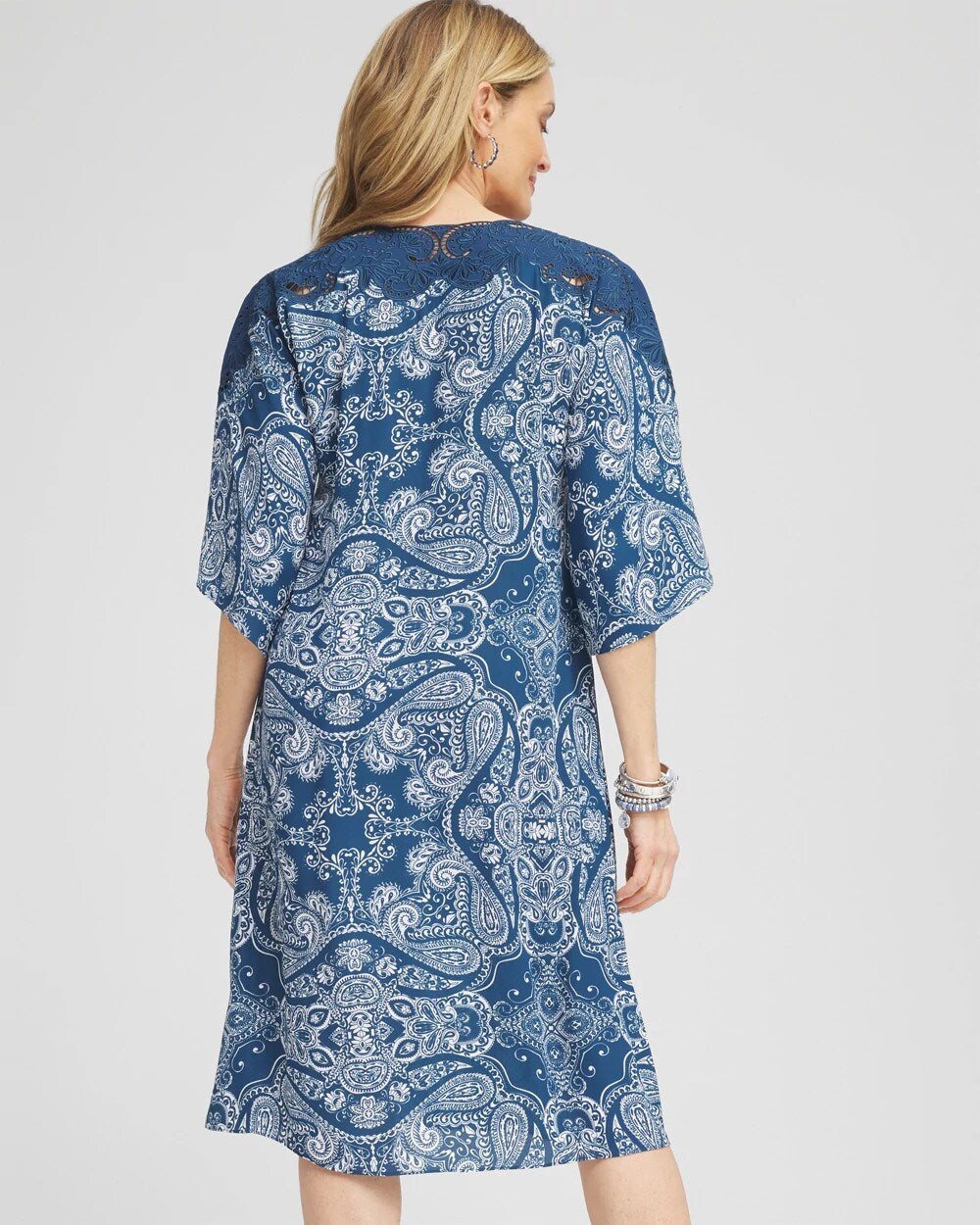 Chico's Recommended | Crepe Lace-Neck Dress