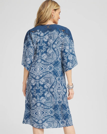 Chico's Recommended | Crepe Lace-Neck Dress