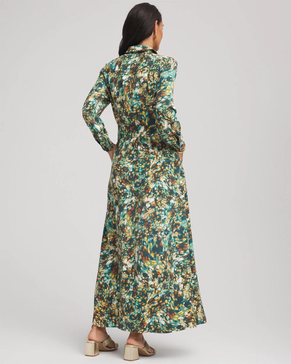 Chico's Premium | Printed Long-Sleeved Shirtdress