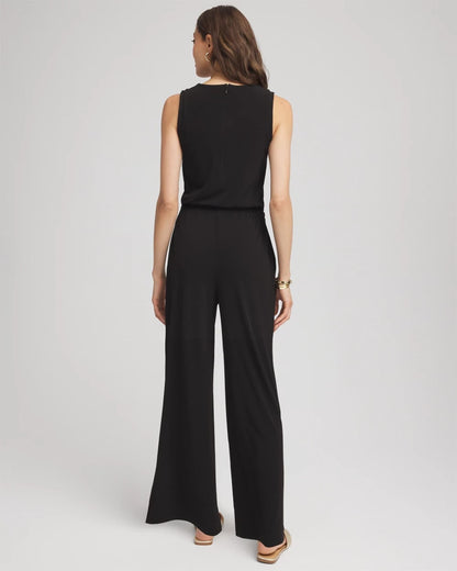 Chico's Customer Favorite | Travelers™ Jersey Knit Chain-Trim Jumpsuit