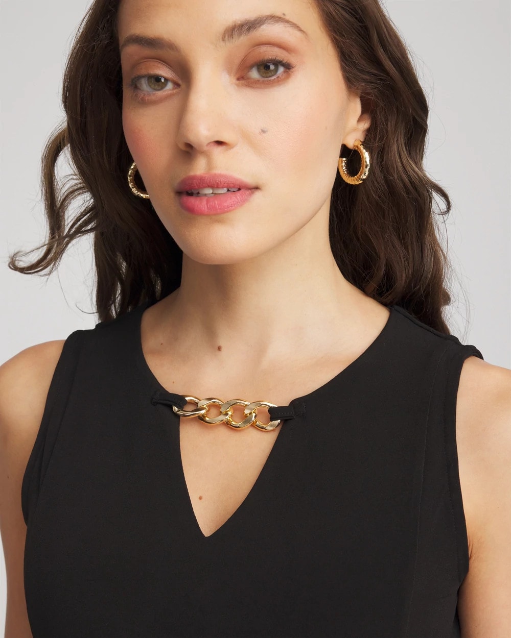 Chico's Customer Favorite | Travelers™ Jersey Knit Chain-Trim Jumpsuit