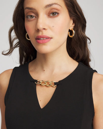 Chico's Customer Favorite | Travelers™ Jersey Knit Chain-Trim Jumpsuit