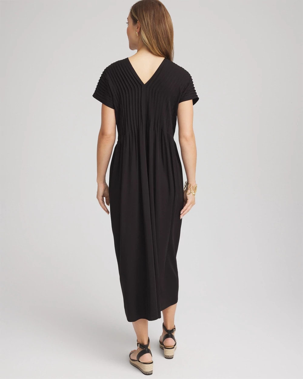 Chico's Popular | Silk-Twill Popover Midi Dress