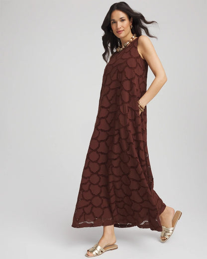 Chico's Exclusive | Eyelet Cutout Maxi Tank Dress