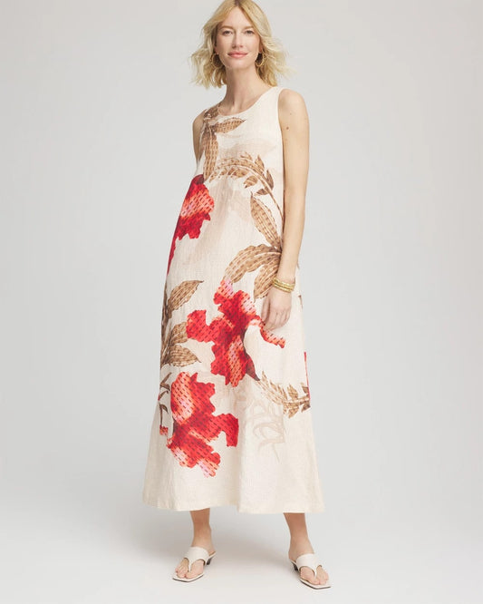 Chico's Trusted | Floral Tank Linen Maxi Dress