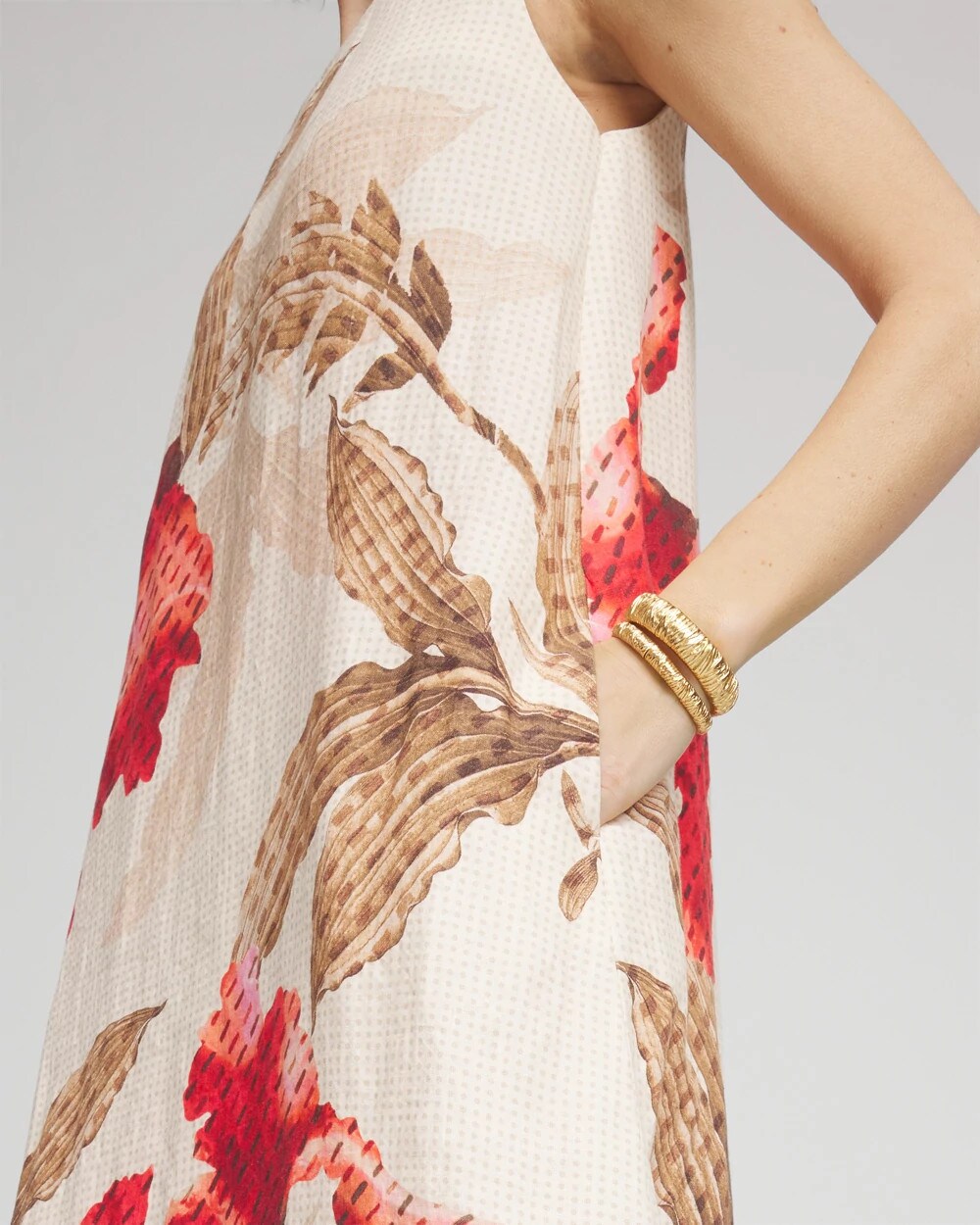 Chico's Trusted | Floral Tank Linen Maxi Dress
