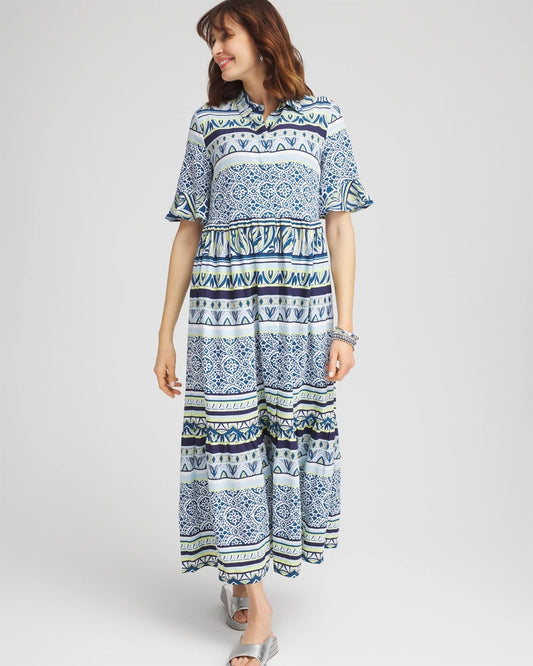 Chico's Sale | Flutter-Sleeved Maxi Dress