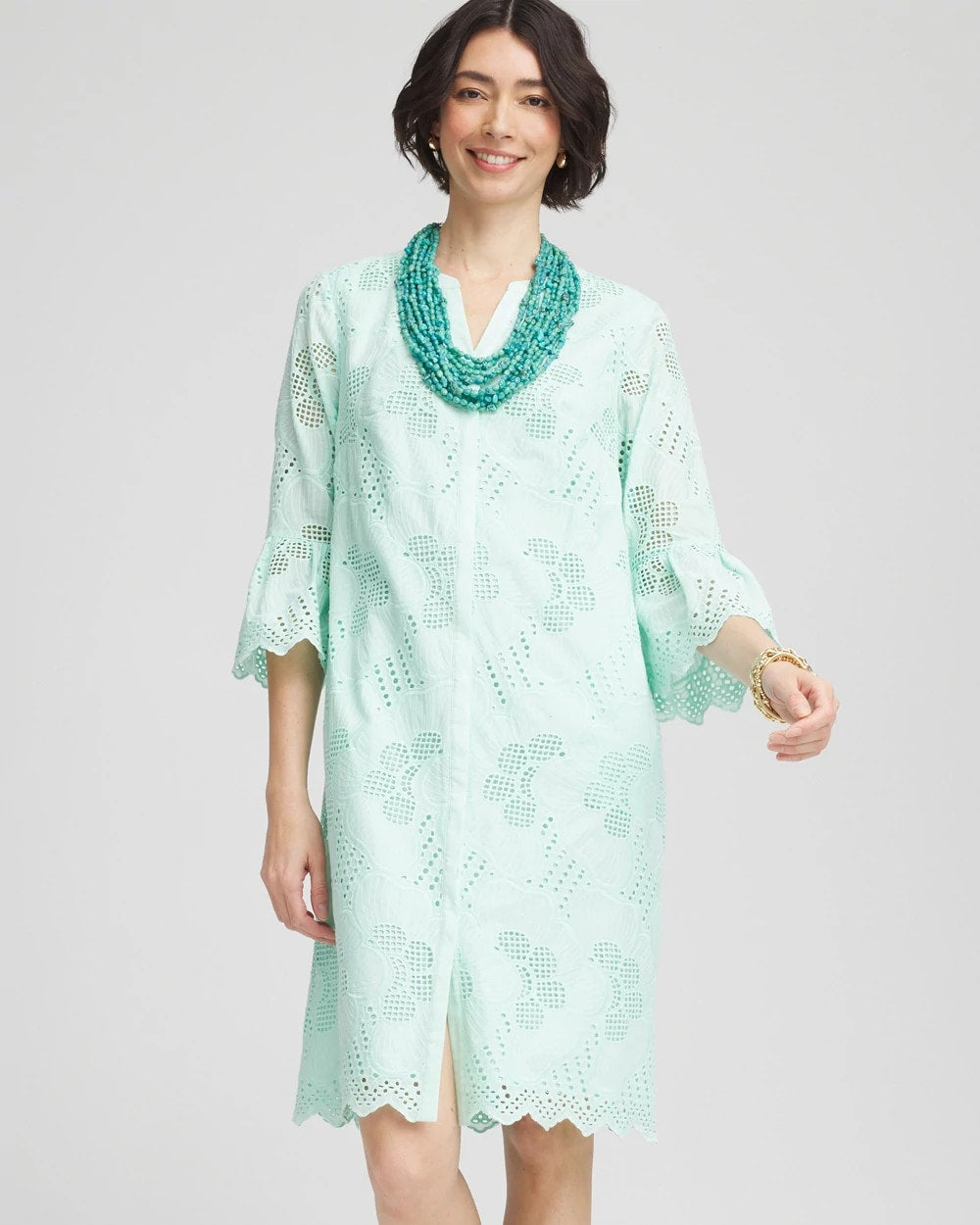 Chico's Trusted | Eyelet Cotton Voile Dress
