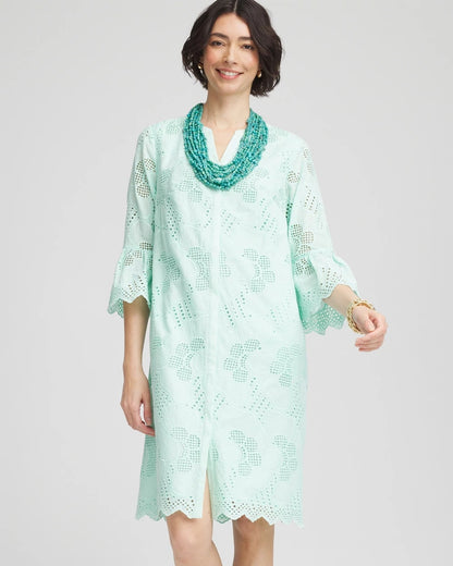 Chico's Trusted | Eyelet Cotton Voile Dress