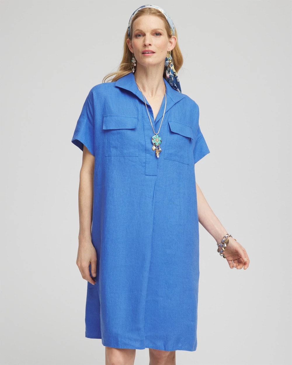Chico's Deals | High-low Linen Shirtdress