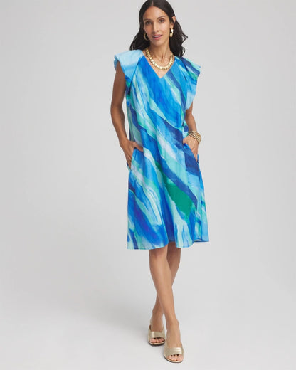 Chico's Great Value | Cotton-Silk Voile Popover Dress