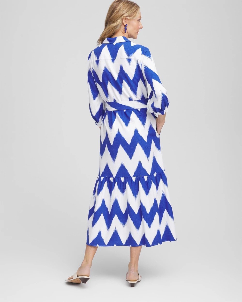 Chico's Hot Sale | Chevron Striped Shirtdress