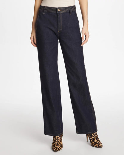 Chico's Trending | Trapunto Wide-Leg High-Rise Jeans