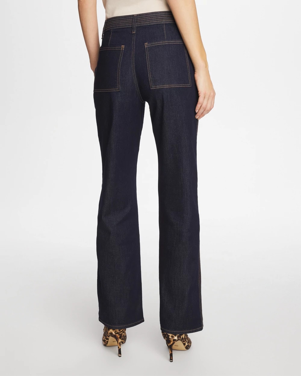 Chico's Trending | Trapunto Wide-Leg High-Rise Jeans