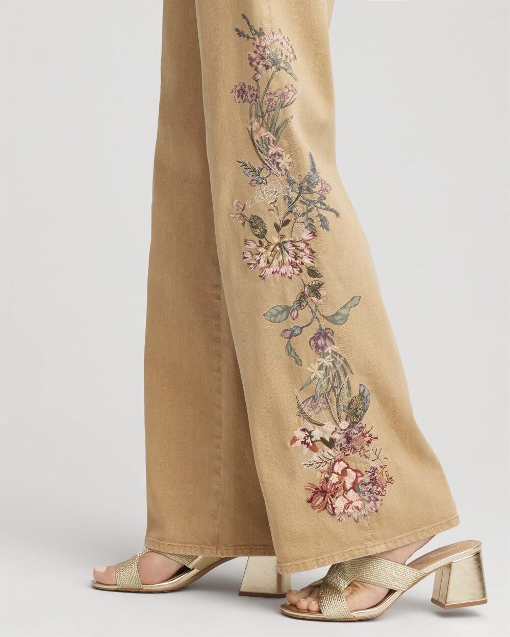 Chico's Special Offer | Embroidered High-Rise Wide-Leg Jeans